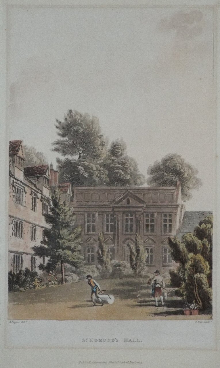 Aquatint - St. Edmund Hall - Hill